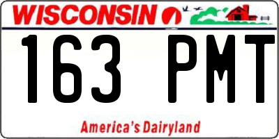 WI license plate 163PMT
