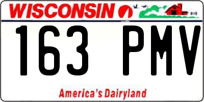 WI license plate 163PMV
