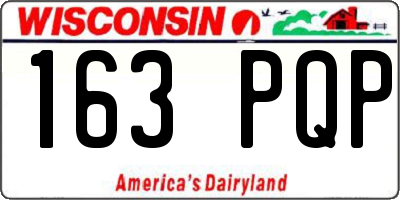 WI license plate 163PQP