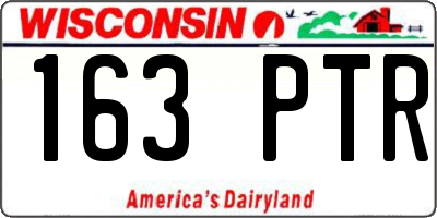 WI license plate 163PTR