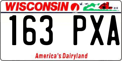 WI license plate 163PXA