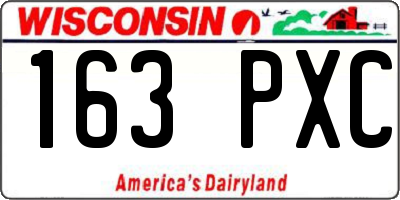 WI license plate 163PXC