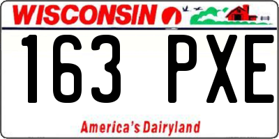 WI license plate 163PXE
