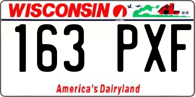 WI license plate 163PXF