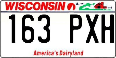 WI license plate 163PXH