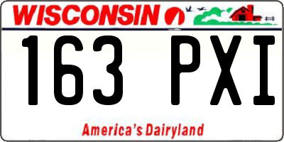 WI license plate 163PXI