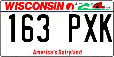 WI license plate 163PXK