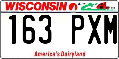 WI license plate 163PXM