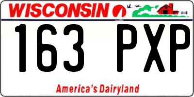 WI license plate 163PXP