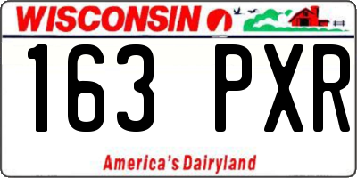 WI license plate 163PXR