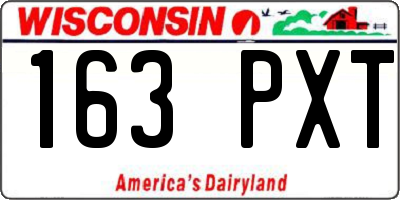 WI license plate 163PXT