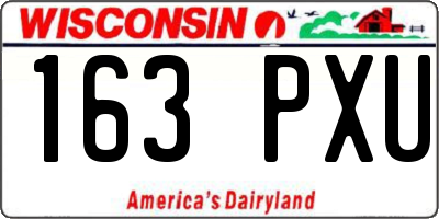 WI license plate 163PXU
