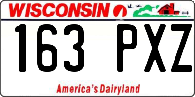 WI license plate 163PXZ