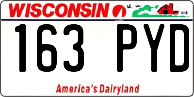 WI license plate 163PYD
