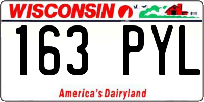 WI license plate 163PYL