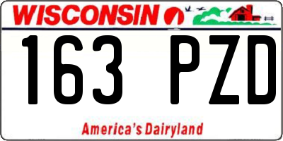 WI license plate 163PZD