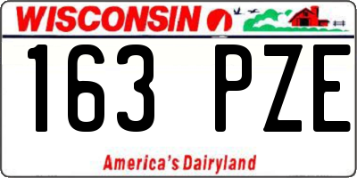 WI license plate 163PZE