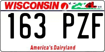 WI license plate 163PZF