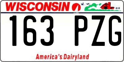 WI license plate 163PZG