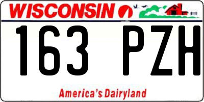 WI license plate 163PZH