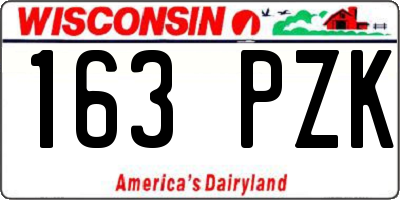 WI license plate 163PZK