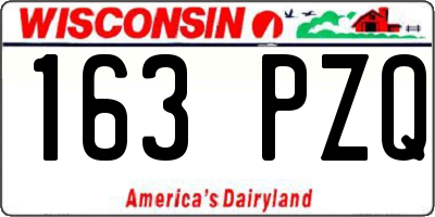 WI license plate 163PZQ