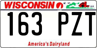 WI license plate 163PZT