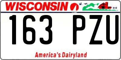 WI license plate 163PZU