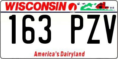 WI license plate 163PZV