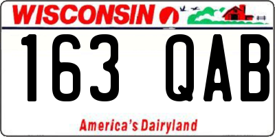 WI license plate 163QAB