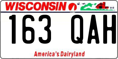 WI license plate 163QAH