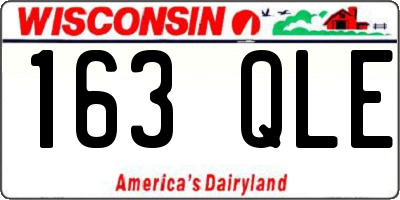WI license plate 163QLE