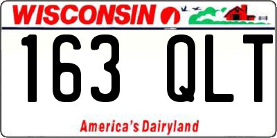 WI license plate 163QLT