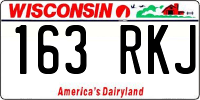 WI license plate 163RKJ