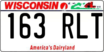 WI license plate 163RLT