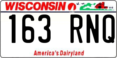 WI license plate 163RNQ