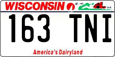 WI license plate 163TNI