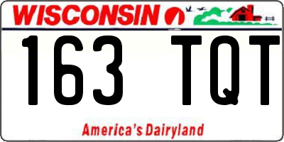 WI license plate 163TQT