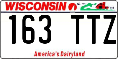 WI license plate 163TTZ