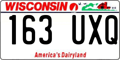 WI license plate 163UXQ