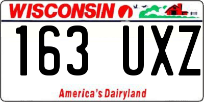 WI license plate 163UXZ
