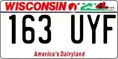 WI license plate 163UYF