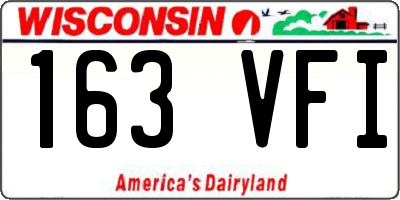 WI license plate 163VFI