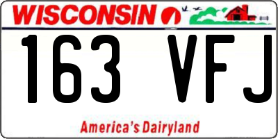 WI license plate 163VFJ