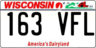WI license plate 163VFL