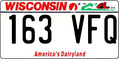 WI license plate 163VFQ