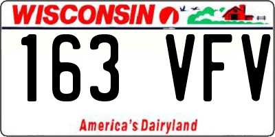 WI license plate 163VFV