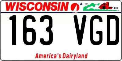 WI license plate 163VGD