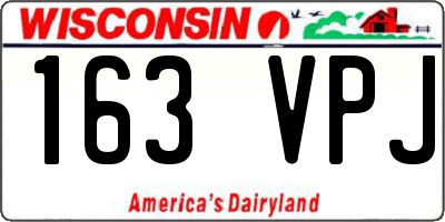 WI license plate 163VPJ