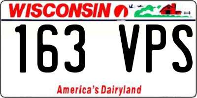 WI license plate 163VPS